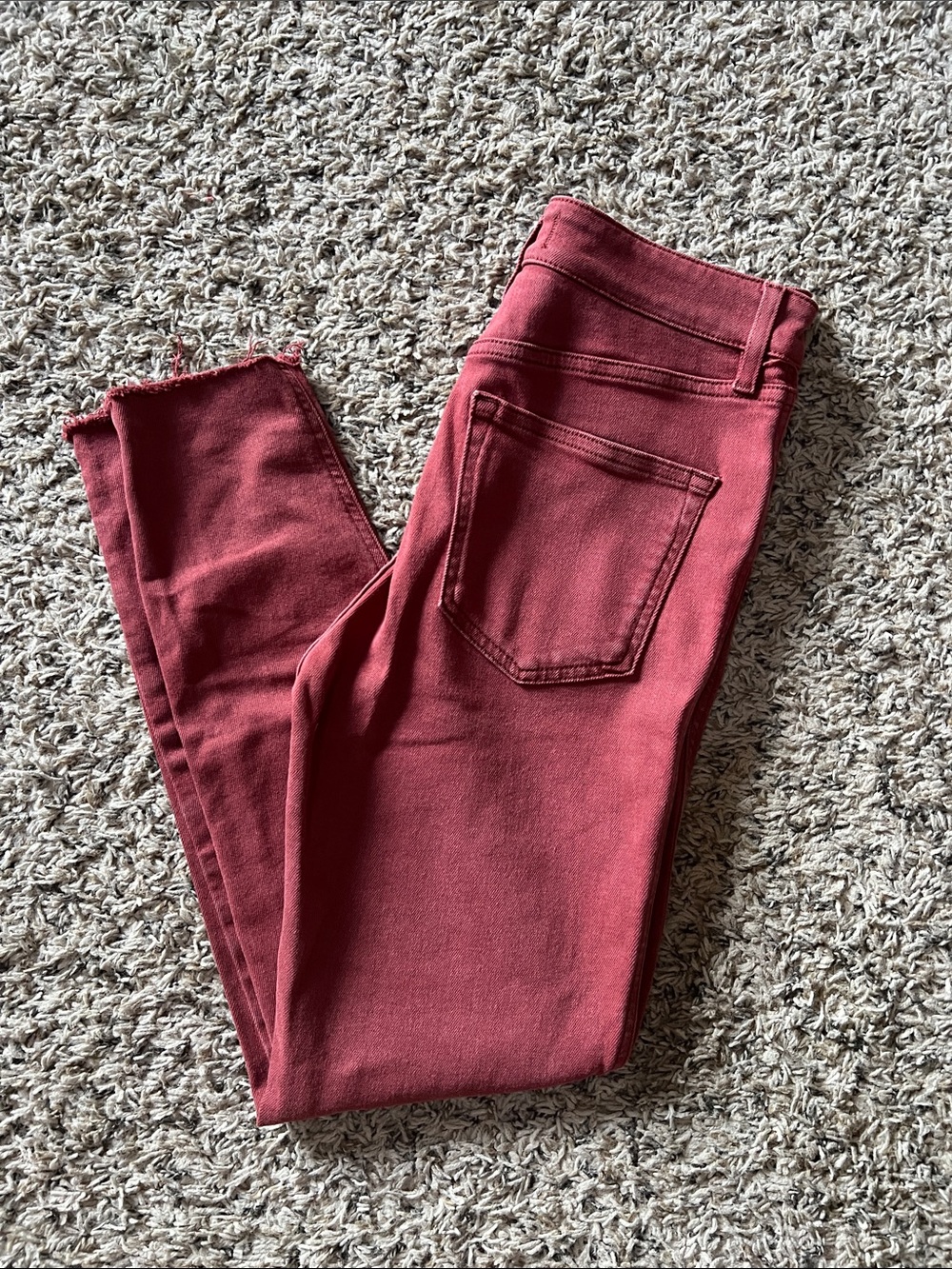 We The Free Skinny Jeans in Raspberry Red